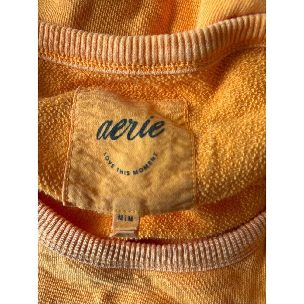 Aerie yellow orange women’s sweatshirt size medium 100% cotton - Picture 2 of 12